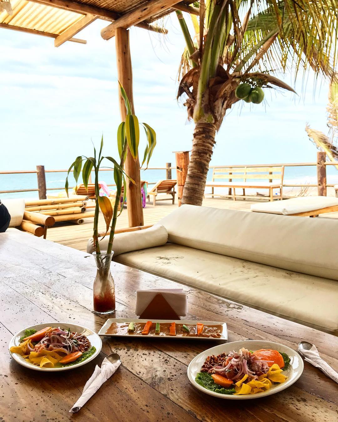 HOTEL PLAYA PALMERAS CON PISCINA Y RESTAURANTE VISTA AL MAR EN VICHAYITO