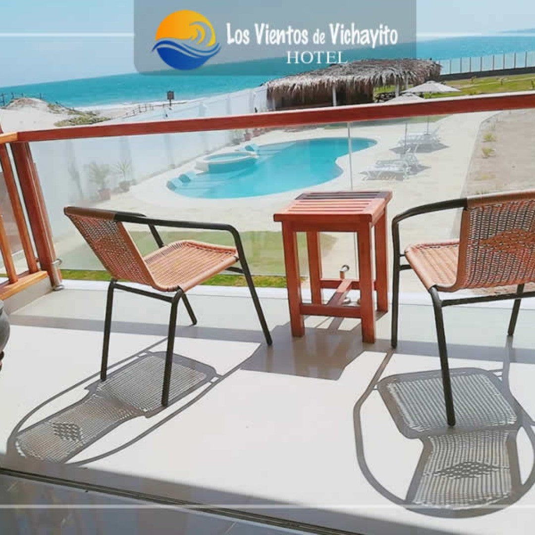 HOTEL DE PLAYA LOS VIENTOS DE VICHAYITO CON PISCINA Y RESTAURANTE VISTA AL MAR
