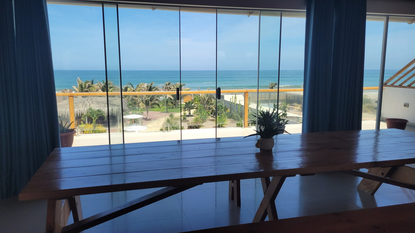 HOTEL DE PLAYA LOS VIENTOS DE VICHAYITO CON PISCINA Y RESTAURANTE VISTA AL MAR