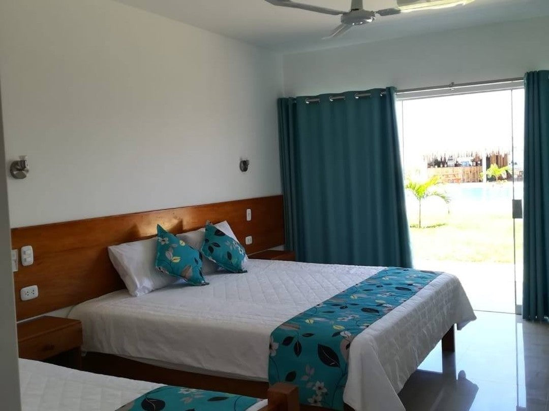 HOTEL DE PLAYA LOS VIENTOS DE VICHAYITO CON PISCINA Y RESTAURANTE VISTA AL MAR